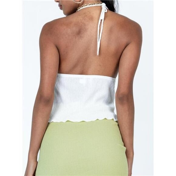 Halter Neck Cami with Tie Front Detail - Picture 5 of 16